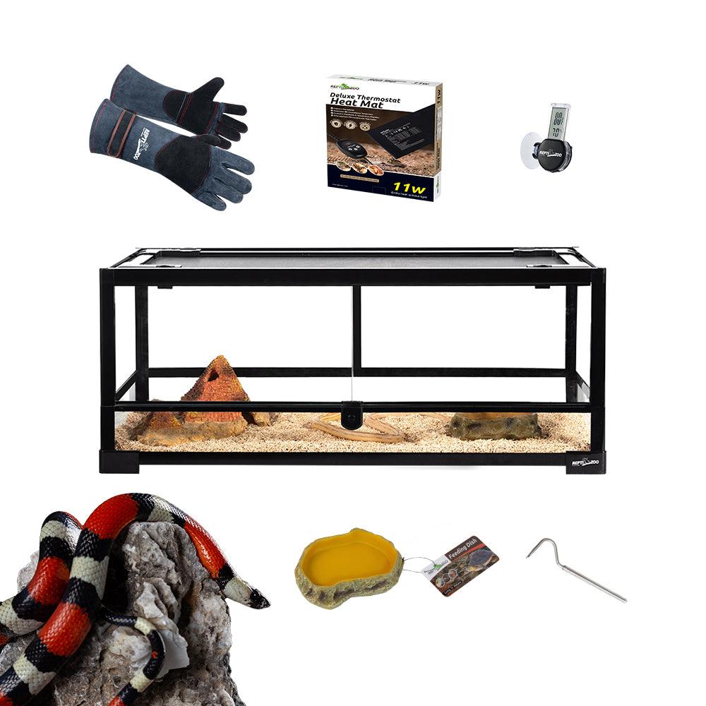 REPTI ZOO Snake Tank Starter Kit Equipment Required for Snake Pet