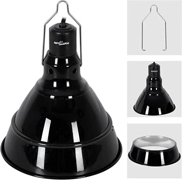REPTI ZOO 2 in 1 Deep Dome Reptile Light Fixture Adjustable Lamp Holder Max 200W RL19 - REPTI ZOO