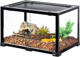 REPTIZOO Reptile Terrarium 25 Gallon, 2 in 1 Knock-Down Glass Reptile Tank 24