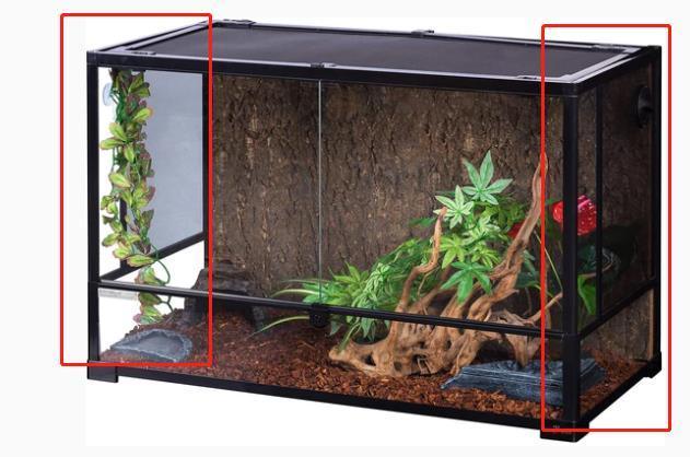 Replacement mesh sides with glass 36" x 18" x 18"(Knock-Down) for RK0120N - REPTI ZOO