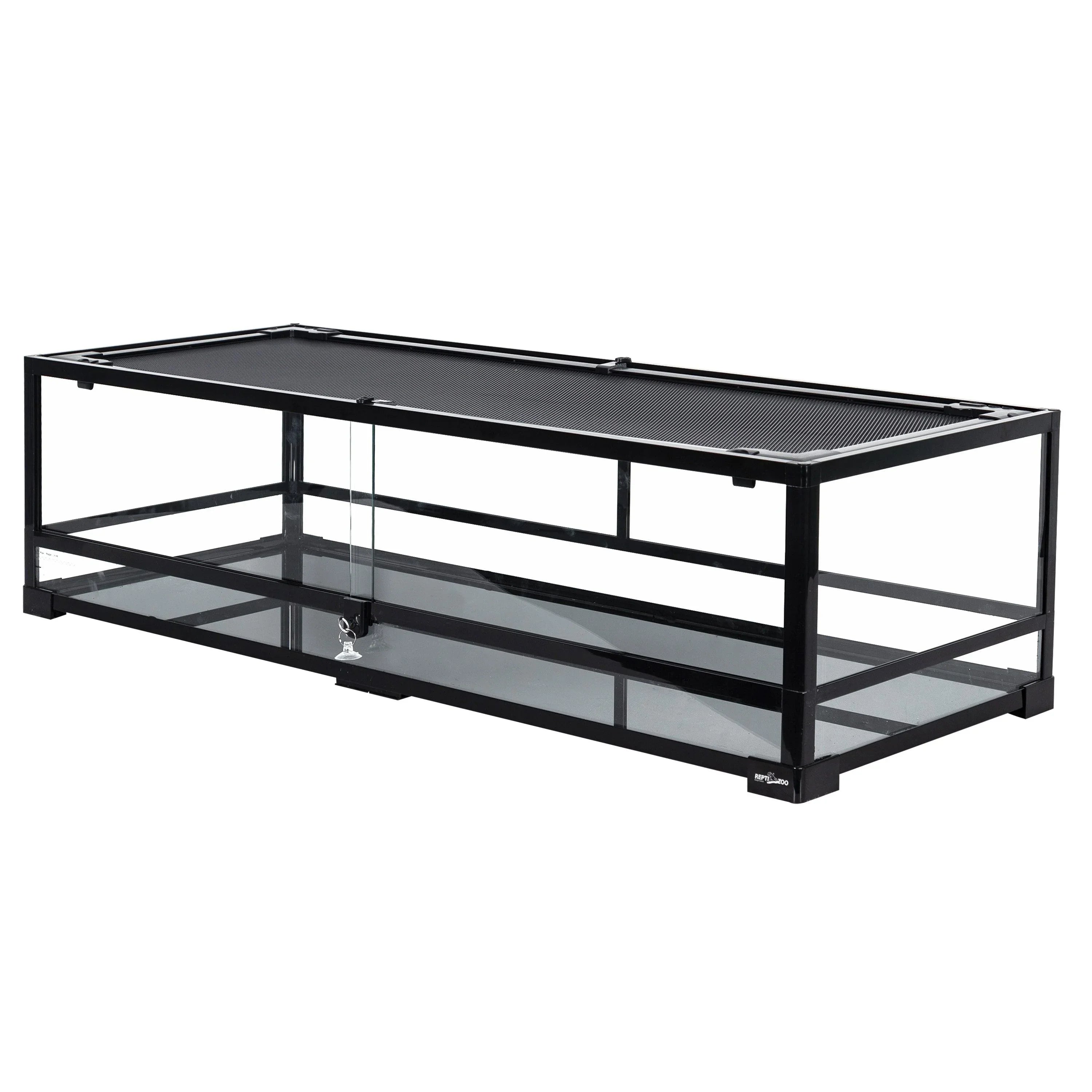 48 gallons 48″*18″*13″ long reptile terrarium with front safe glass sliding doors RK0221 - REPTI ZOO Main image