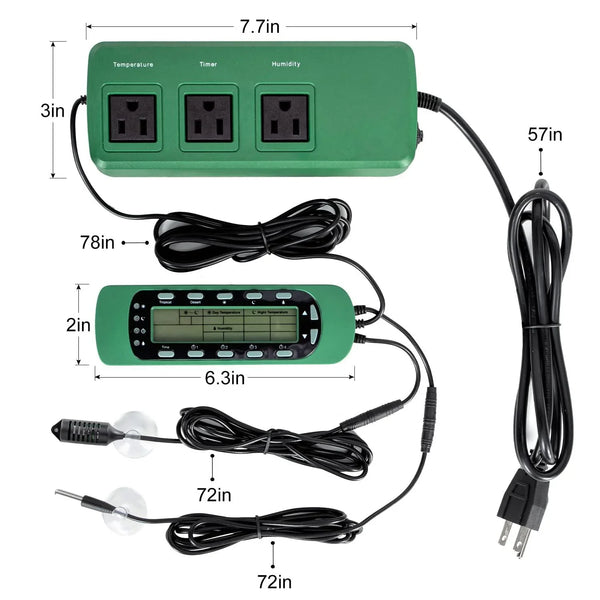 REPTI ZOO Reptile Digital Thermometer Hygrometer Controller for Reptile THC15N - REPTI ZOO