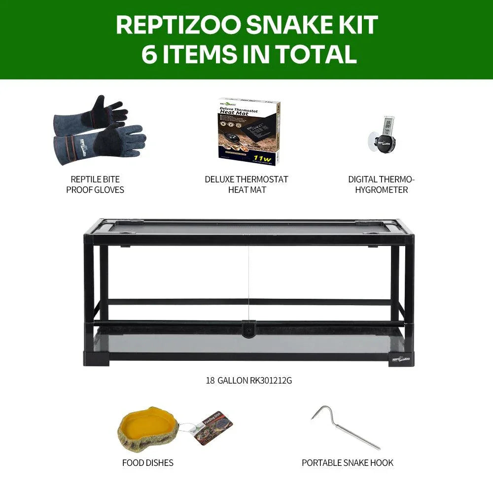 REPTI ZOO Snake Tank Starter Kit Equipment Required for Snake Pet - REPTI ZOO
