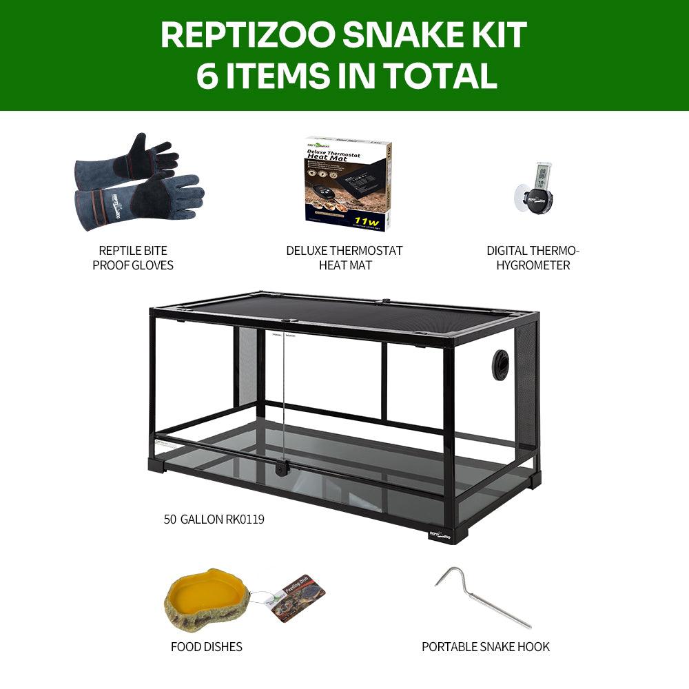 REPTI ZOO Snake Tank Starter Kit Equipment Required for Snake Pet - REPTI ZOO