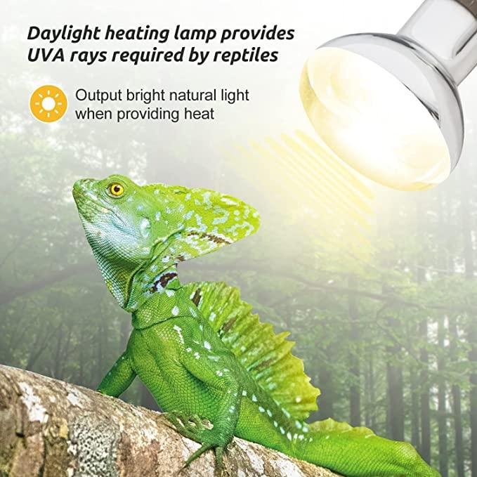 REPTIZOO 2PCS 75W Reptile Heat Lamp Bulb Day & Night Heat Lamp Pack BR63075 - REPTI ZOO