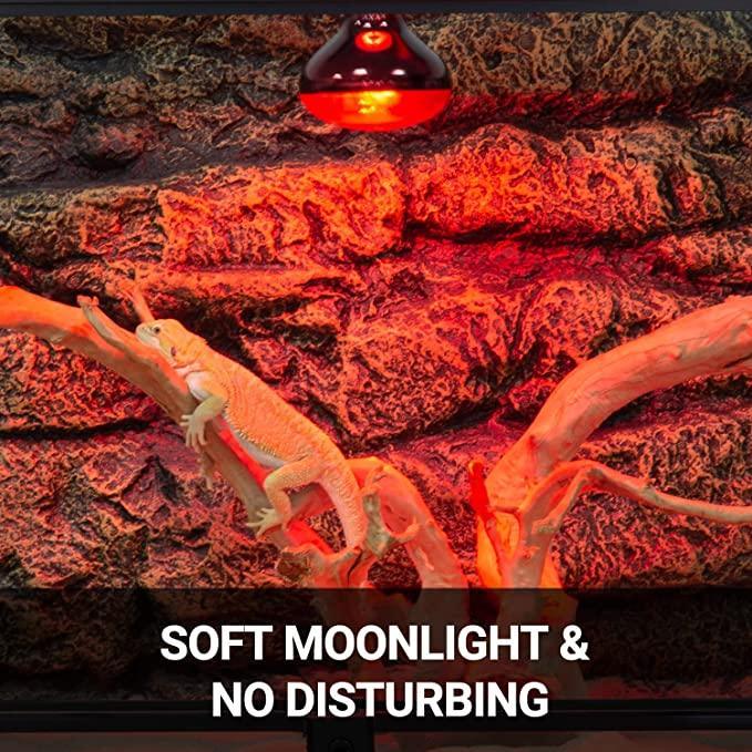 REPTI ZOO 2PCS 100W Infrared Reptile Heat Lamp Infrared Basking Spot Light IFL100 - REPTI ZOO