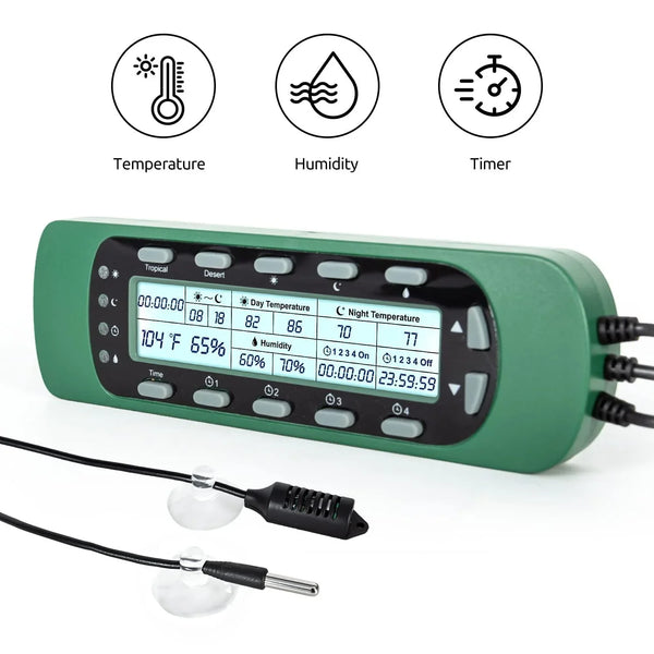 REPTI ZOO Reptile Digital Thermometer Hygrometer Controller for Reptile THC15N - REPTI ZOO