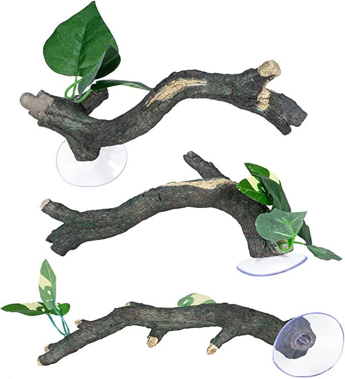 REPTIZOO 3Pcs Reptile Climbing Branch Terrarium Plants Decor DR08 - REPTI ZOO