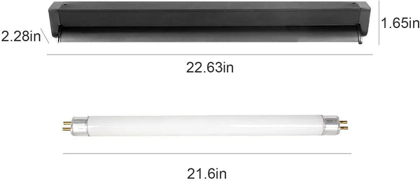 REPTI ZOO T5 HO UVB Lighting Combo Kit, Terrarium Hood Comes with Desert 10.0 UVB T5 Lamp - REPTI ZOO
