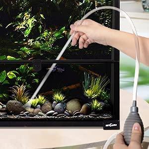 REPTI ZOO 67 Gallon 24"x18"x 36” Knock-Down Paludarium Large Reptile Terrarium ,Bio Deep Base 10”, Siphon Gravel Cleaner Set Included RK604590 - REPTI ZOO