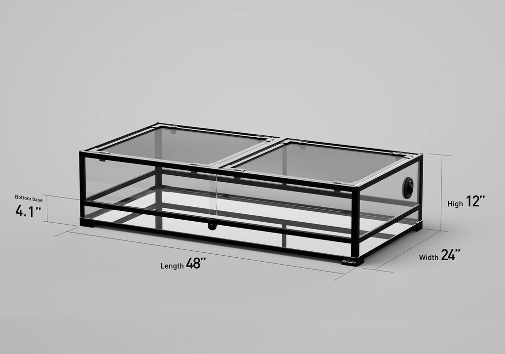 REPTI ZOO Glass Reptile Terrarium Reptile Habitat Stackable Tanks 3 tanks in total (customed reptile cage) - REPTI ZOO