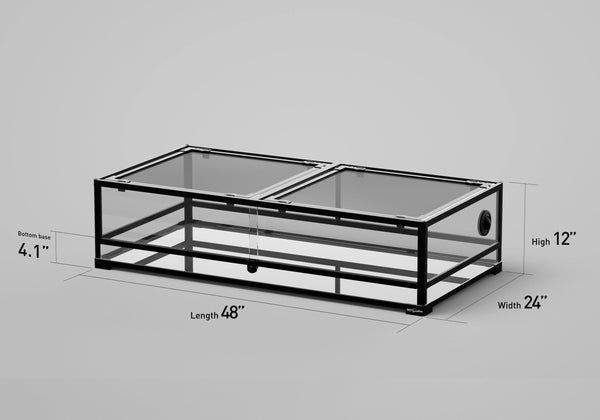 REPTI ZOO Glass Reptile Terrarium Reptile Habitat Stackable Tanks 3 tanks in total (customed reptile cage) - REPTI ZOO