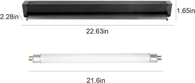 REPTI ZOO Reptile UVB Lighting Combo Kit with Detachable Curved Reflector 5.0 UVB T5 Lamp Bulb, ETL certificated - REPTI ZOO