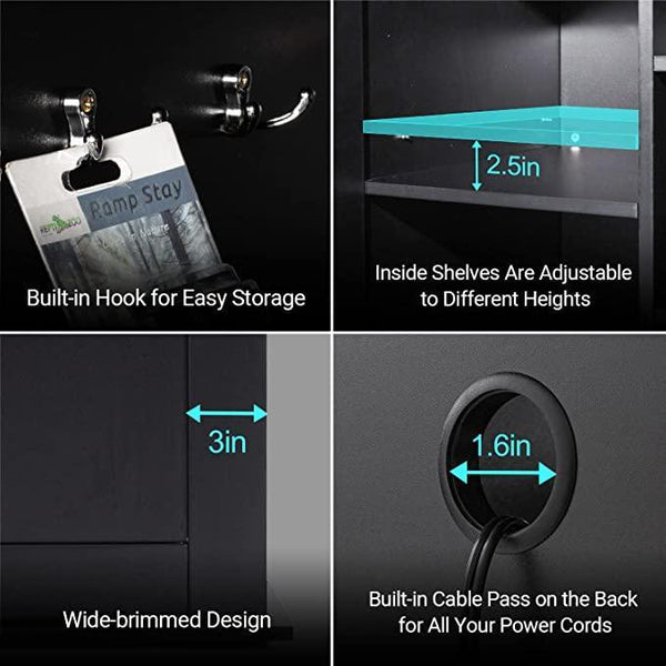 REPTI ZOO Reptile Aquarium Terrarium Wooden Stand 48x18 inches - REPTI ZOO