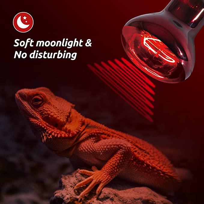 REPTIZOO 2PCS 75W Reptile Heat Lamp Bulb Day & Night Heat Lamp Pack BR63075 - REPTI ZOO