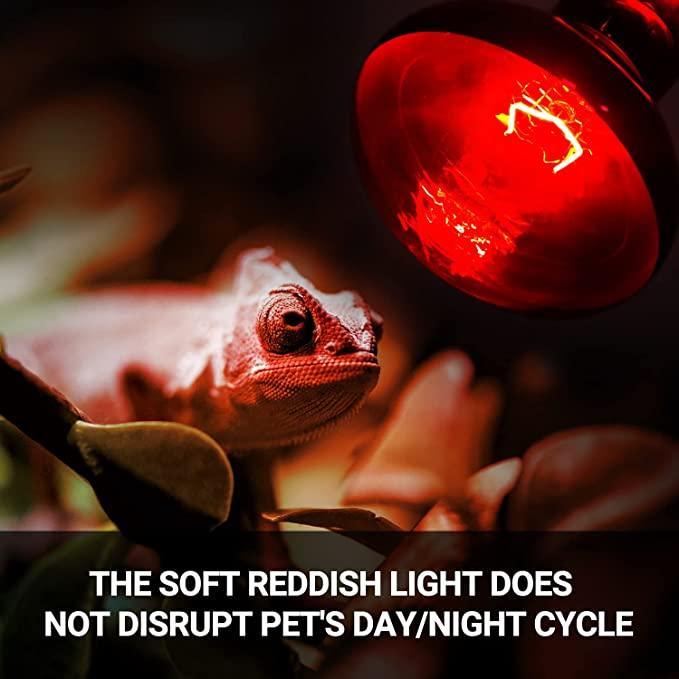 REPTI ZOO 2PCS 100W Infrared Reptile Heat Lamp Infrared Basking Spot Light IFL100 - REPTI ZOO
