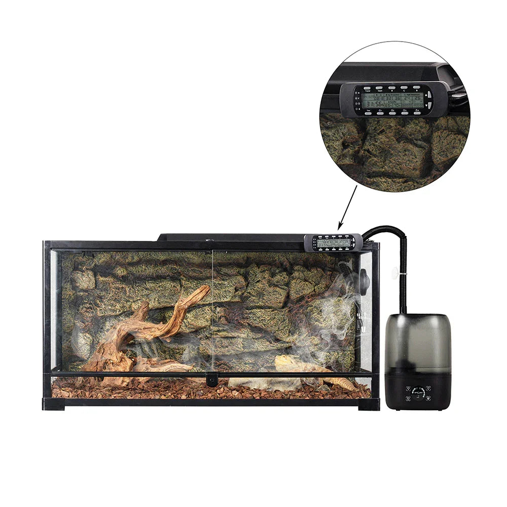 4L Reptile Fogger Mister for Reptile Terrariums， Humidifier Digital Tank Timing Terrarium Humidifier Smart Touch Screen Mister TF03 - REPTI ZOO