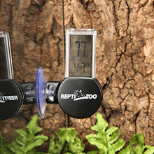 Load image into Gallery viewer, REPTI ZOO Reptile Terrarium Thermometer Hygrometer Digital Display 2PCS Pet Rearing Box Reptiles Tank Thermometer Hygrometer with Suction Cup - REPTI ZOO