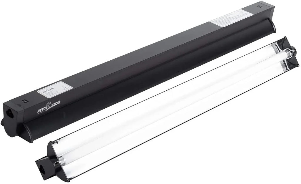 REPTI ZOO T5 HO UVB Lighting Combo Kit, Terrarium Hood Comes with Desert 10.0 UVB T5 Lamp - REPTI ZOO