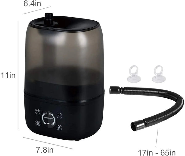 4L Reptile Fogger Mister for Reptile Terrariums， Humidifier Digital Tank Timing Terrarium Humidifier Smart Touch Screen Mister TF03 - REPTI ZOO
