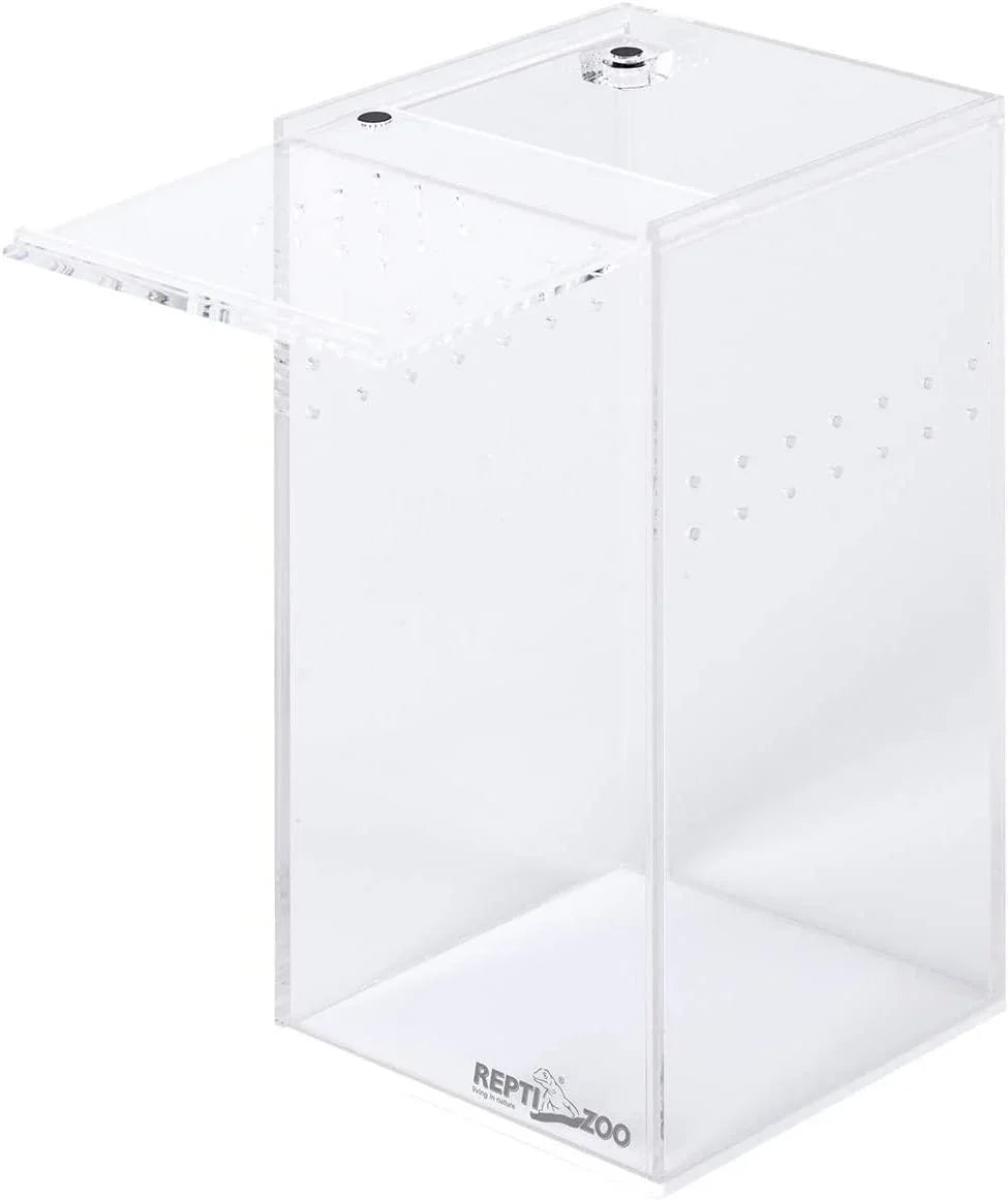 REPTI ZOO Magnetic Acrylic Reptile Breeding Box 3"x3"x6" Transparent Feeding Box - REPTI ZOO Main image