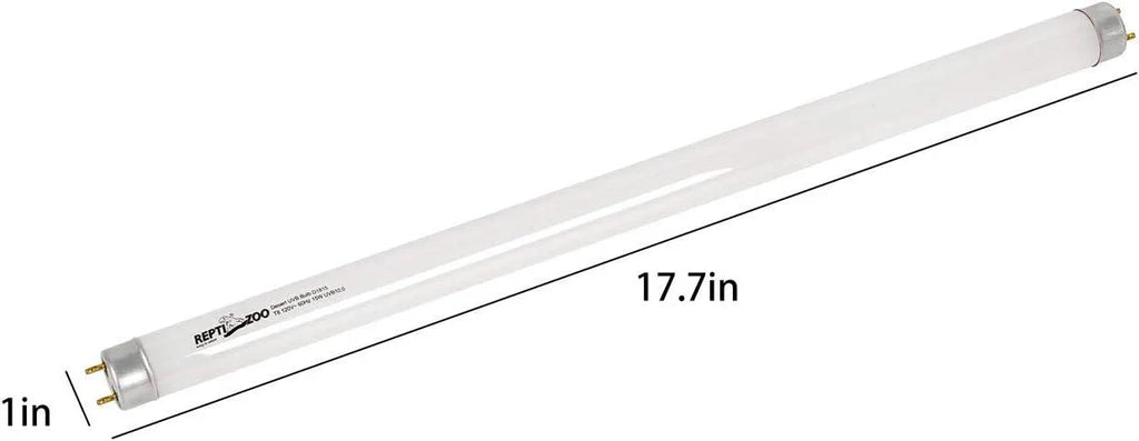 REPTI ZOO T8 Terrarium Reptile Fluorescent UVB T8 18 Inches 15W Compact Reptile Bulb Tropical Terrarium Lamp Tube - REPTI ZOO