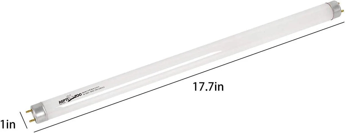 REPTI ZOO T8 Terrarium Reptile Fluorescent UVB T8 18 Inches 15W Compact Reptile Bulb Tropical Terrarium Lamp Tube - REPTI ZOO