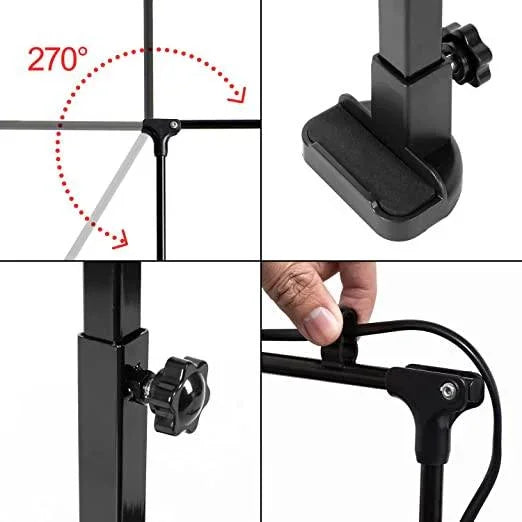 REPTI ZOO Reptile Dual Lamp Stand Adjustable Bracket Metal Support for Reptile Glass Terrarium - REPTI ZOO
