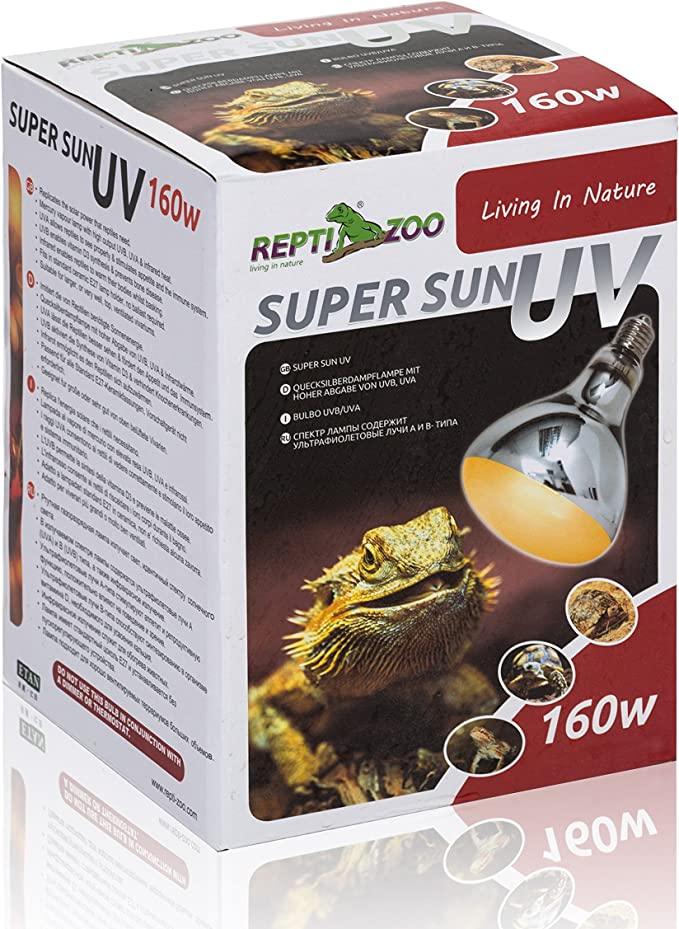 REPTI ZOO 100W 125W 160W Reptile Heat Lamp UVA UVB Reptile Sun Lamp for Reptile and Amphibian - REPTI ZOO