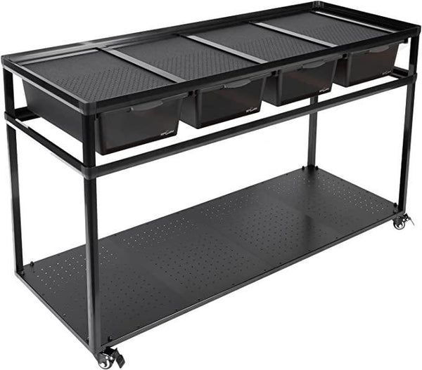 REPTIZOO Stackable Breeding Boxes Rack with Rolling Wheels Tank Stand - REPTI ZOO