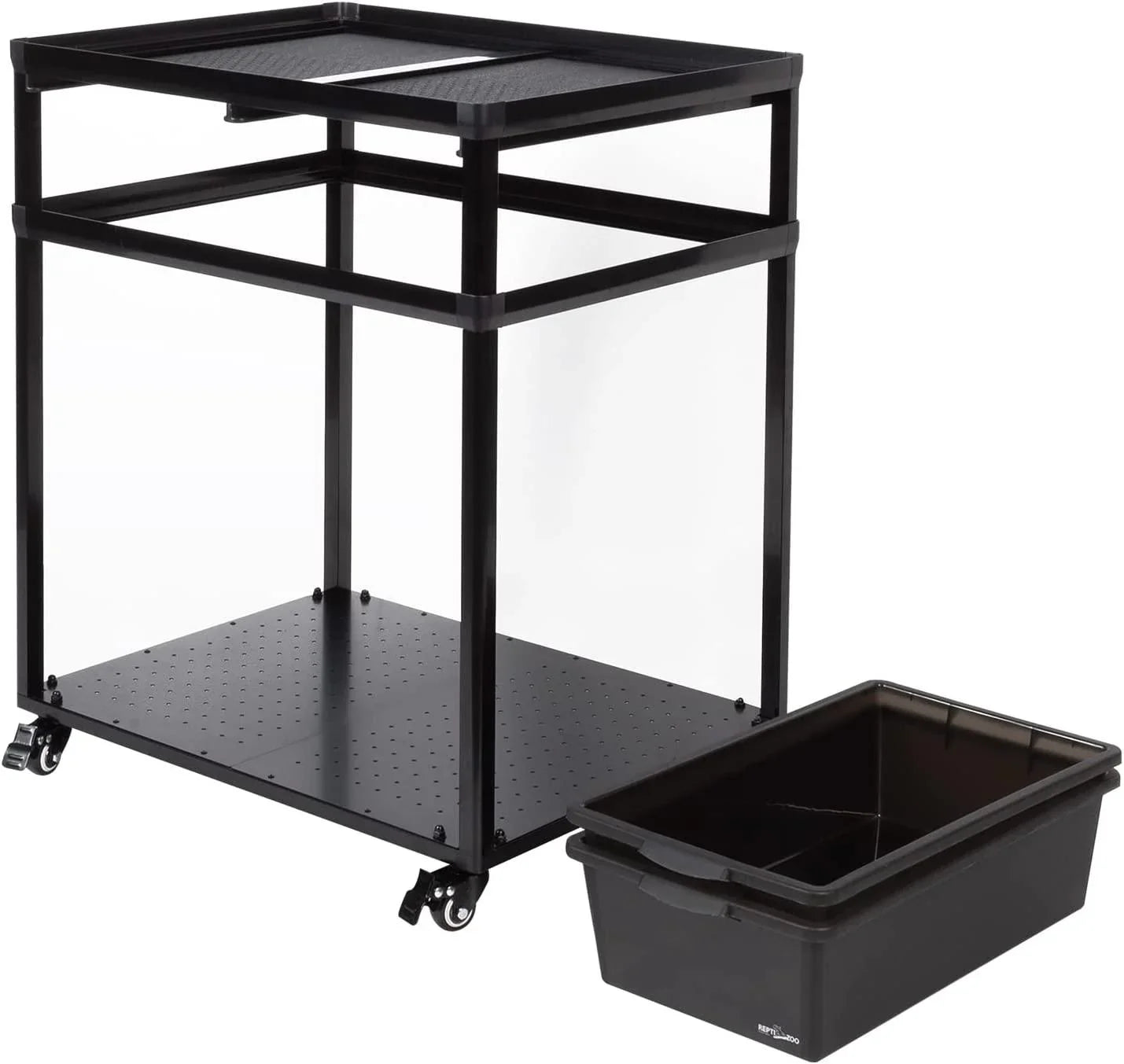 REPTIZOO Stackable Breeding Boxes Rack with Rolling Wheels Tank Stand Secondary image