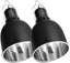 REPTI ZOO Reptile Light Fixture 2 Packs 5.5 Inch Deep Dome Lamp Cap Lamp Fixture Optical Reflection Cover for Reptile Glass Terrariums - REPTI ZOO