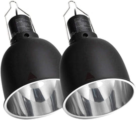 REPTI ZOO Reptile Light Fixture 2 Packs 5.5 Inch Deep Dome Lamp Cap Lamp Fixture Optical Reflection Cover for Reptile Glass Terrariums - REPTI ZOO
