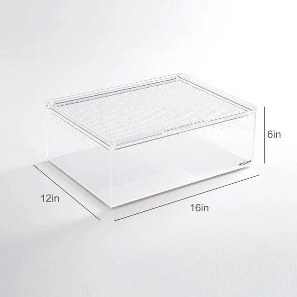 REPTI ZOO 27 Gallon 16''x12''x6'' Magnetic Acrylic Reptile Breeding Cage - REPTI ZOO
