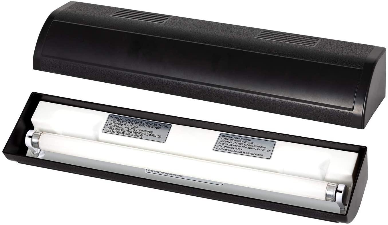 REPTI ZOO Reptile Terrarium Hood Tropical Desert T8 Strip Light Fixture with 18 Inch UVB Lamp Bulb 15 Watt(Include), ETL Certified - REPTI ZOO Main image