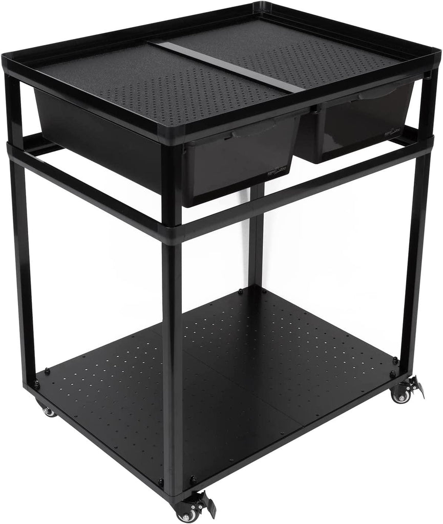 REPTIZOO Stackable Breeding Boxes Rack with Rolling Wheels Tank Stand - REPTI ZOO