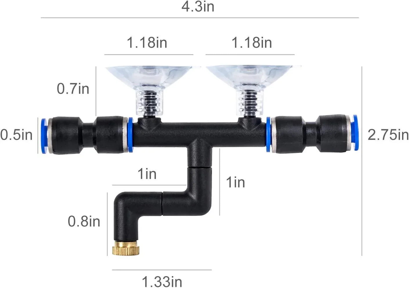 REPTI ZOO 4 Pieces Spray Nozzles Adjustable Fine Misting Water for Reptiles Secondary image