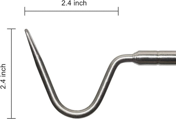 REPTI ZOO Portable Mini Snake Hook Collapsible Stainless Steel Snake Tongs and Snake & Reptile Hook Retractable Catching Snake Handling Tool - REPTI ZOO