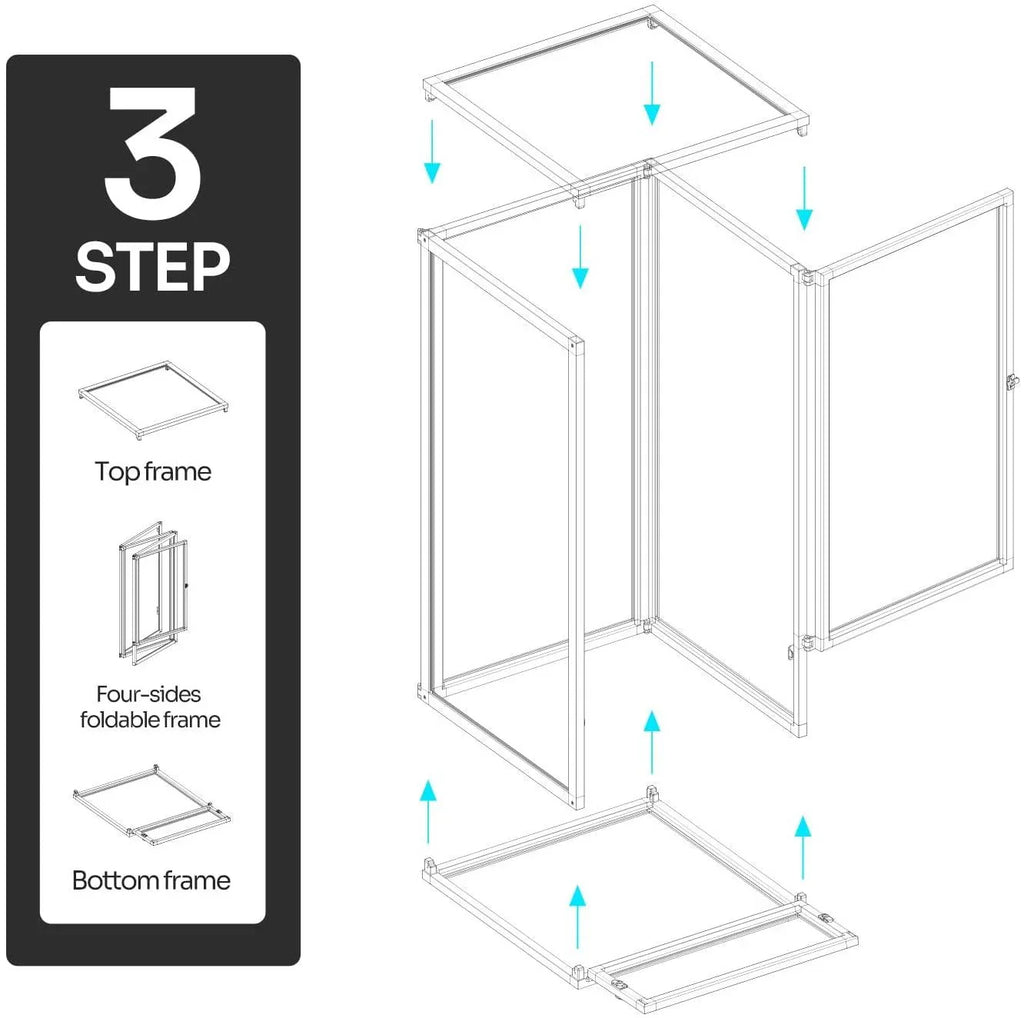 Replacement top Screen for Vertical Reptile Terrarium 18" x 18"x 36" Reptile Tank RK454590A - REPTI ZOO