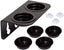 REPTI ZOO Reptile Water Bowl Double Grid Gecko Food Dish Feeder with 6 Pcs Cups Dish Bowls for Pet Food and Water Feeding - REPTI ZOO