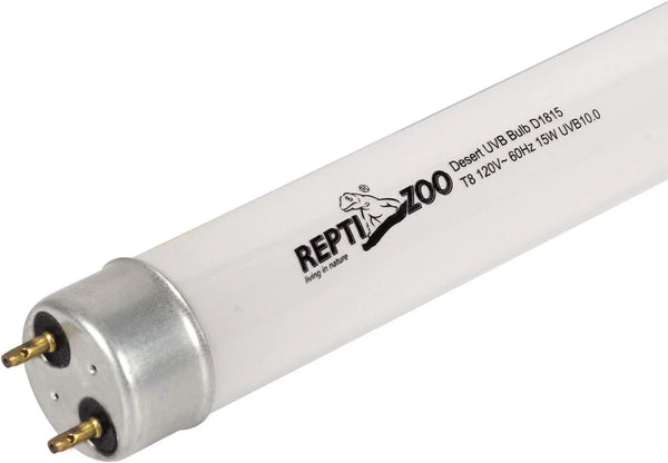 REPTI ZOO T8 Terrarium Reptile Fluorescent UVB T8 18 Inches 15W Compact Reptile Bulb Tropical Terrarium Lamp Tube - REPTI ZOO