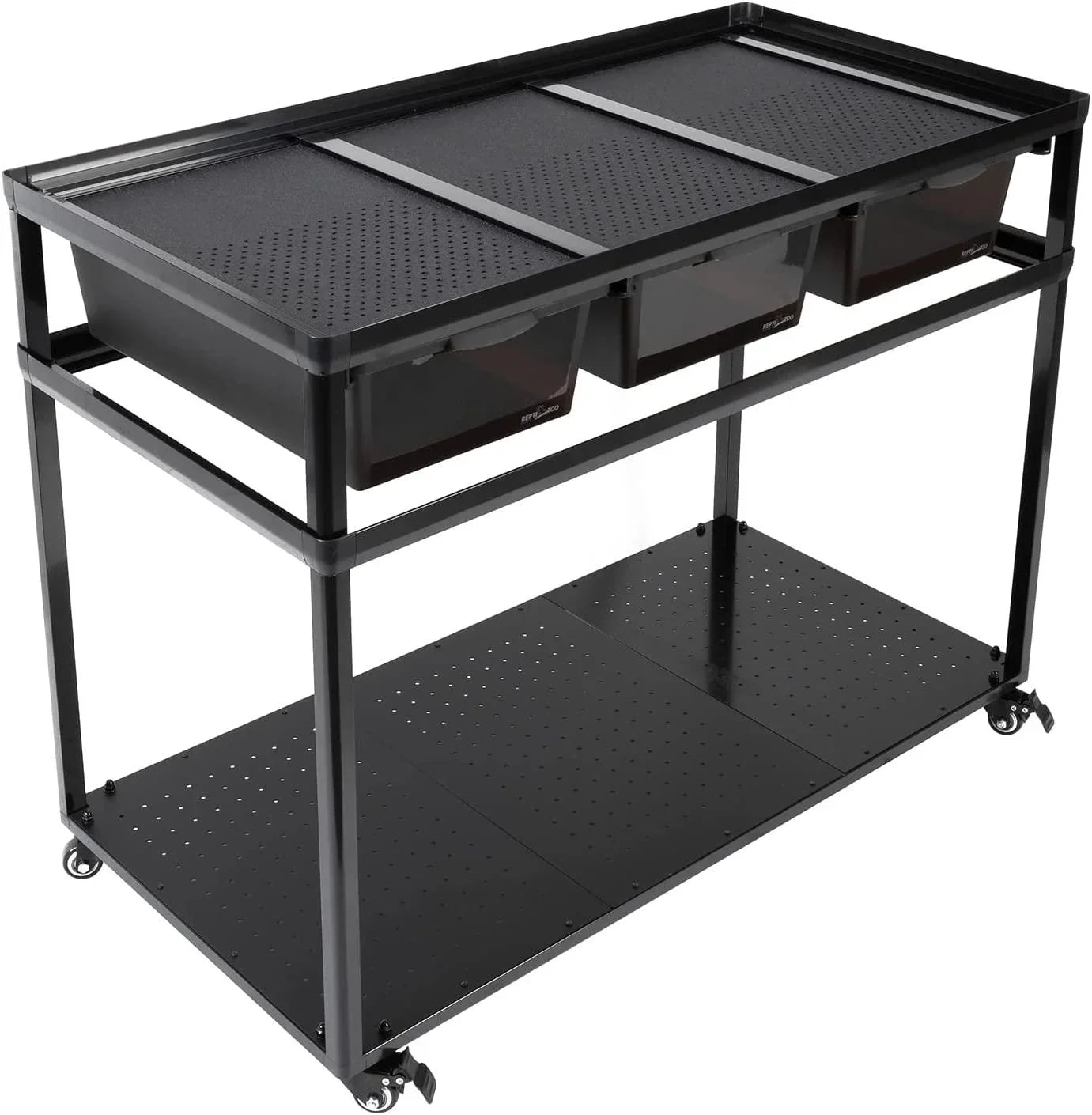 REPTIZOO Stackable Breeding Boxes Rack with Rolling Wheels Tank Stand - REPTI ZOO
