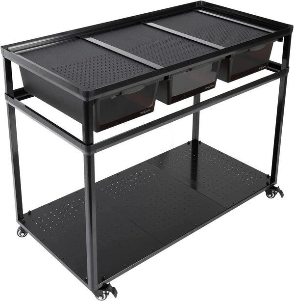 REPTIZOO Stackable Breeding Boxes Rack with Rolling Wheels Tank Stand - REPTI ZOO