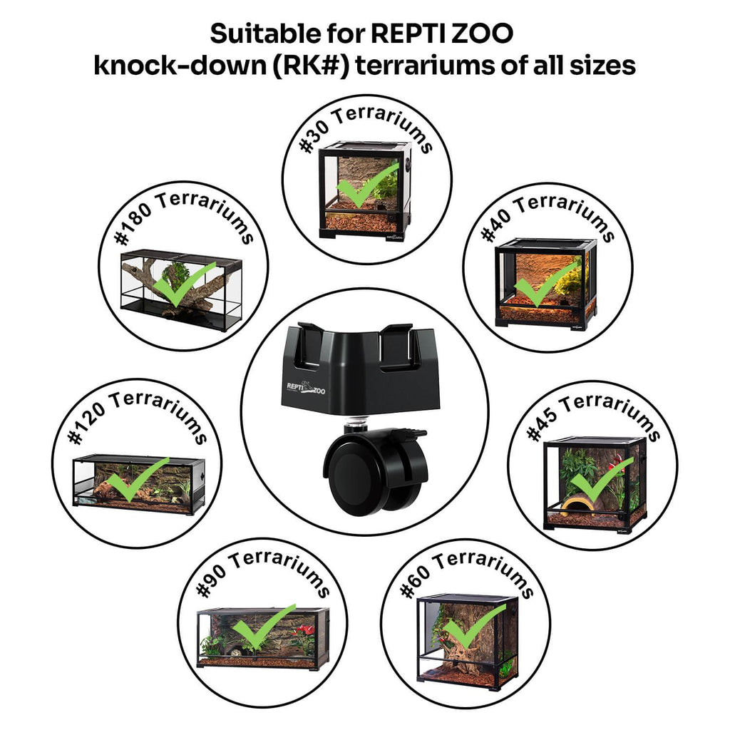 REPTI ZOO RK Knock-Down Reptile Terrarium Accessories - Universal Wheels (4pcs) - REPTI ZOO