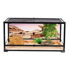 Load image into Gallery viewer, REPTI ZOO Glass Reptile Terrarium 50 Gallon, Front Opening Reptile Habitat Tank 36&quot; x 18&quot;x 18&quot; for Reptile , Double Doors with Background RK361818A - REPTI ZOO