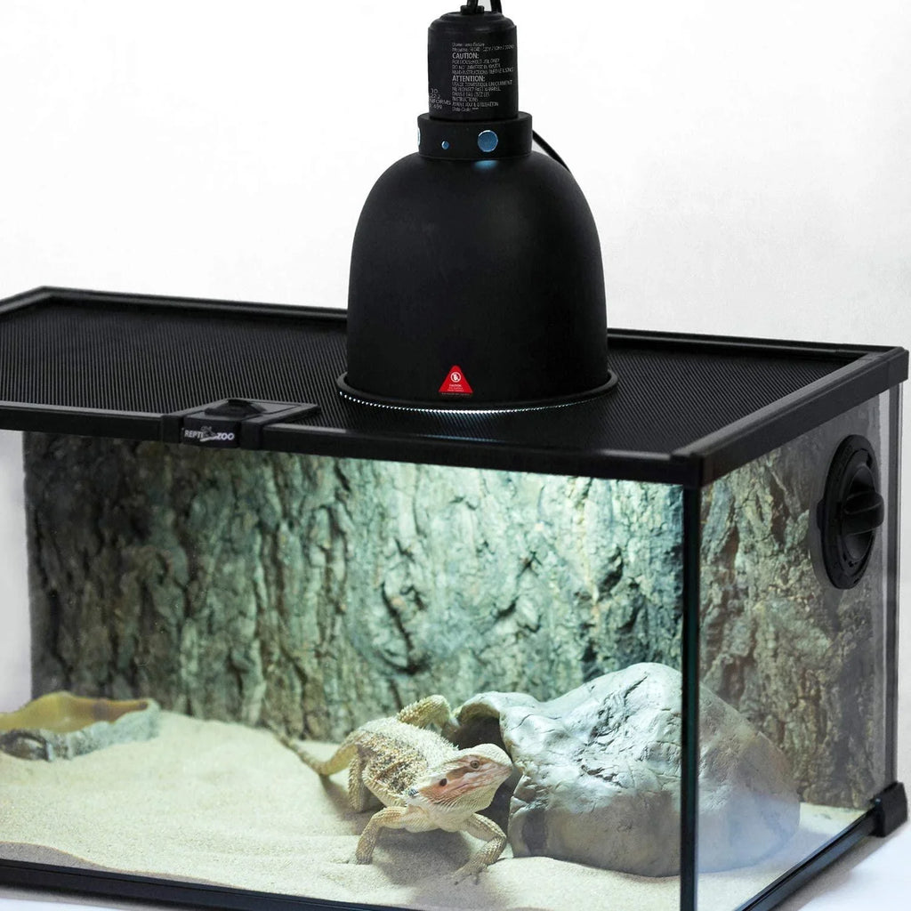 REPTI ZOO Reptile Light Fixture 2 Packs 5.5 Inch Deep Dome Lamp Cap Lamp Fixture Optical Reflection Cover for Reptile Glass Terrariums - REPTI ZOO
