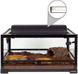 REPTI ZOO Reptile Terrarium Hood Tropical Desert T8 Strip Light Fixture with 18 Inch UVB Lamp Bulb 15 Watt(Include), ETL Certified - REPTI ZOO
