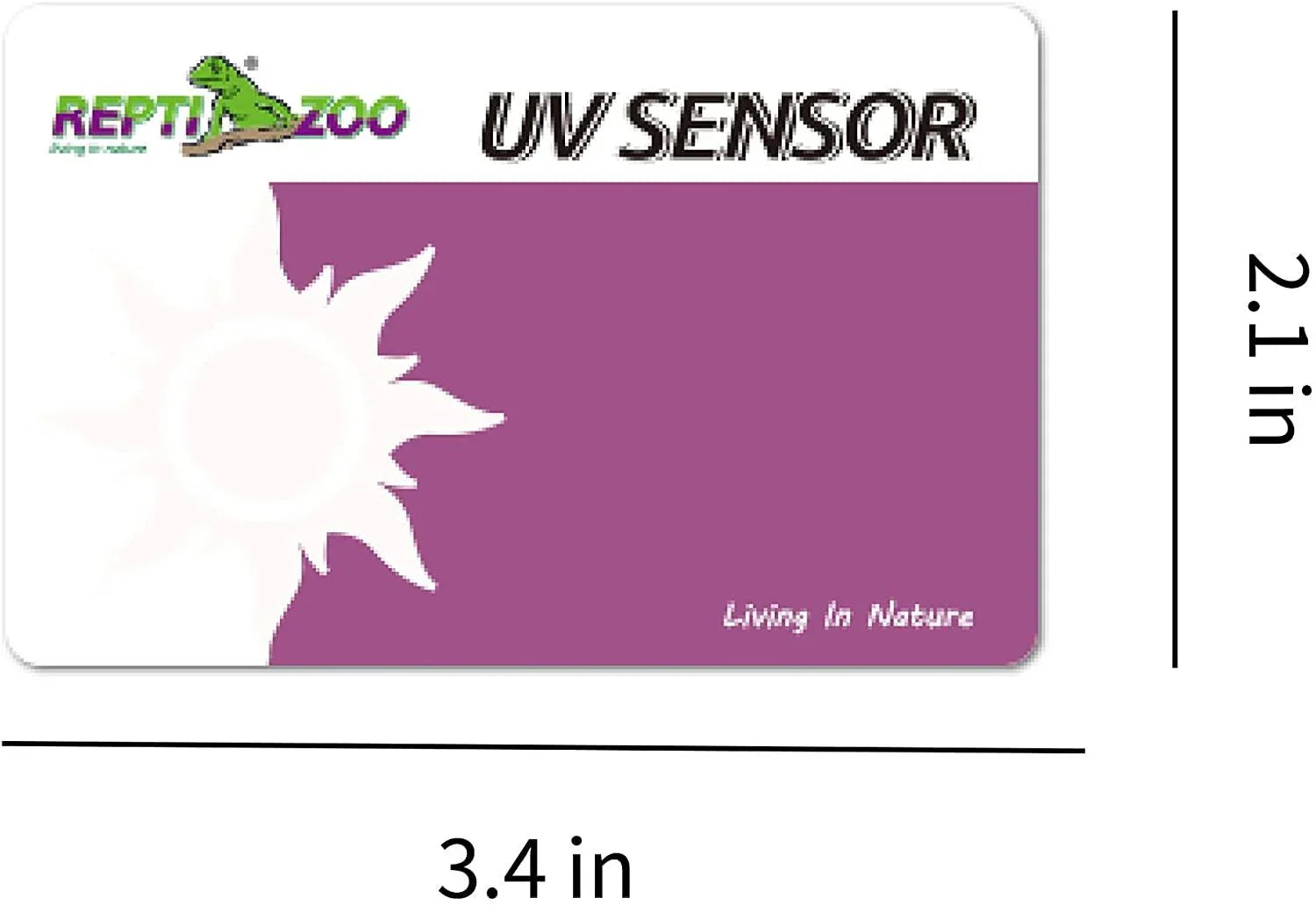 REPTI ZOO UVB Tester Reptile Lamp UV Sensor Reptile UVA UVB Fluorescent Lamp Tester Card, Set of 2 - REPTI ZOO