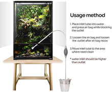 Load image into Gallery viewer, REPTI ZOO 67 Gallon 24&quot;x18&quot;x 36” Knock-Down Paludarium Large Reptile Terrarium ,Bio Deep Base 10”, Siphon Gravel Cleaner Set Included RK604590 - REPTI ZOO