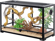 Load image into Gallery viewer, REPTI ZOO 30 Gallon 30&quot; x 12&quot;x 18&quot; Glass Reptile Terrarium, Front Opening Reptile Habitat Tank, Double Doors Screen Ventilation(Knock-Down) RK301218G - REPTI ZOO